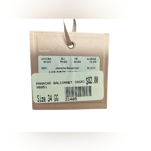 Panache NWT Jasmine Balconnet Bra Black Lace Size 34GG - Picture 5 of 6